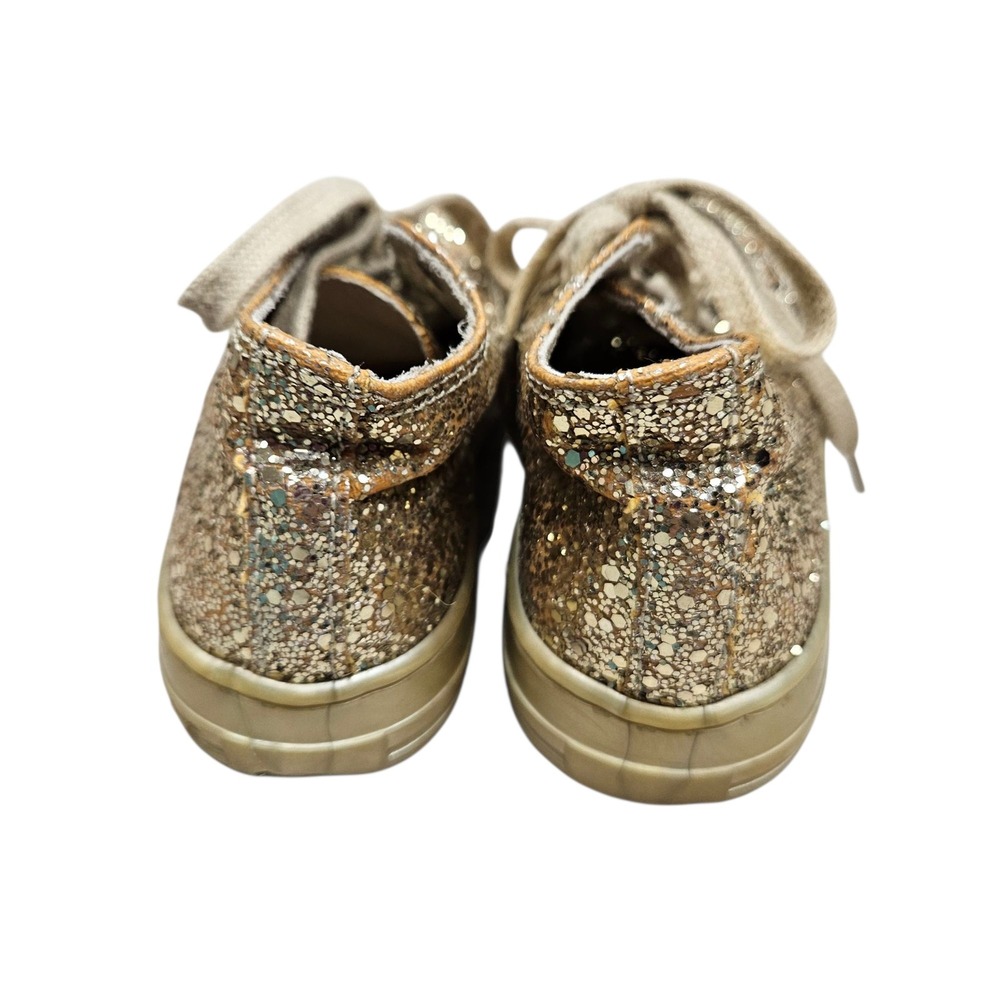 I Pinco Pallino Italy Glitter‎ Sneakers Sparkly Gold Lace Up Shoes Kids 26 9 - Picture 10 of 12